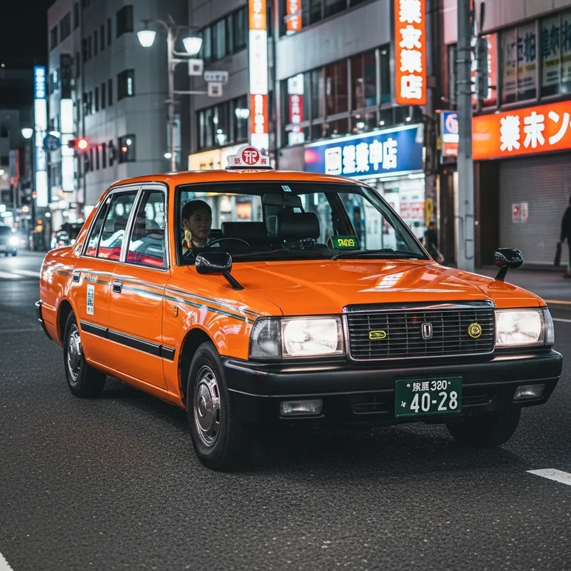 Vintage 70s Japan Taxi: Classic Cab Design