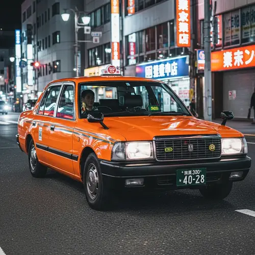 Vintage 70s Japan Taxi: Classic Cab Design