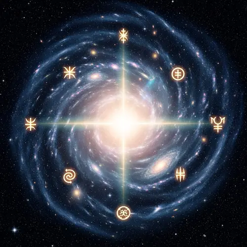 Divine Presence in Cosmic Swirl | Spiritual God Concept