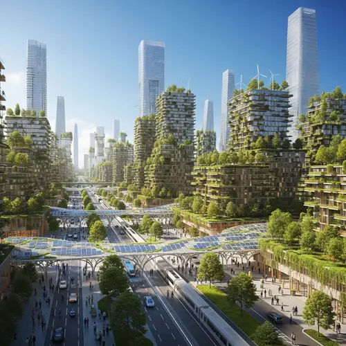 Futuristic Eco-Friendly City: Clean & Developed