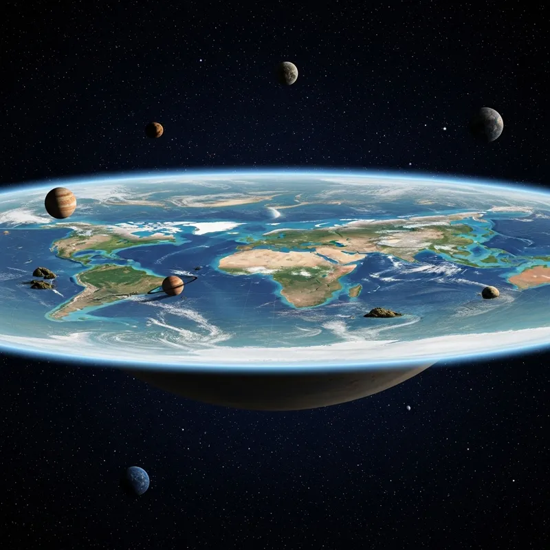 Realistic Flat Earth Depiction - Artistic Rendering