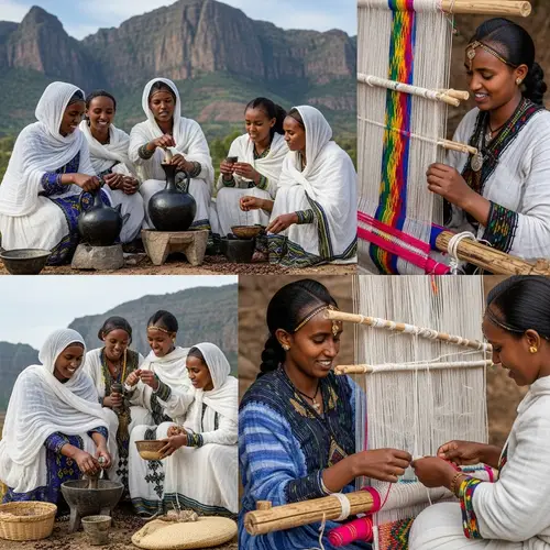 Ethiopian Women: Traditional Activities & Community Spirit