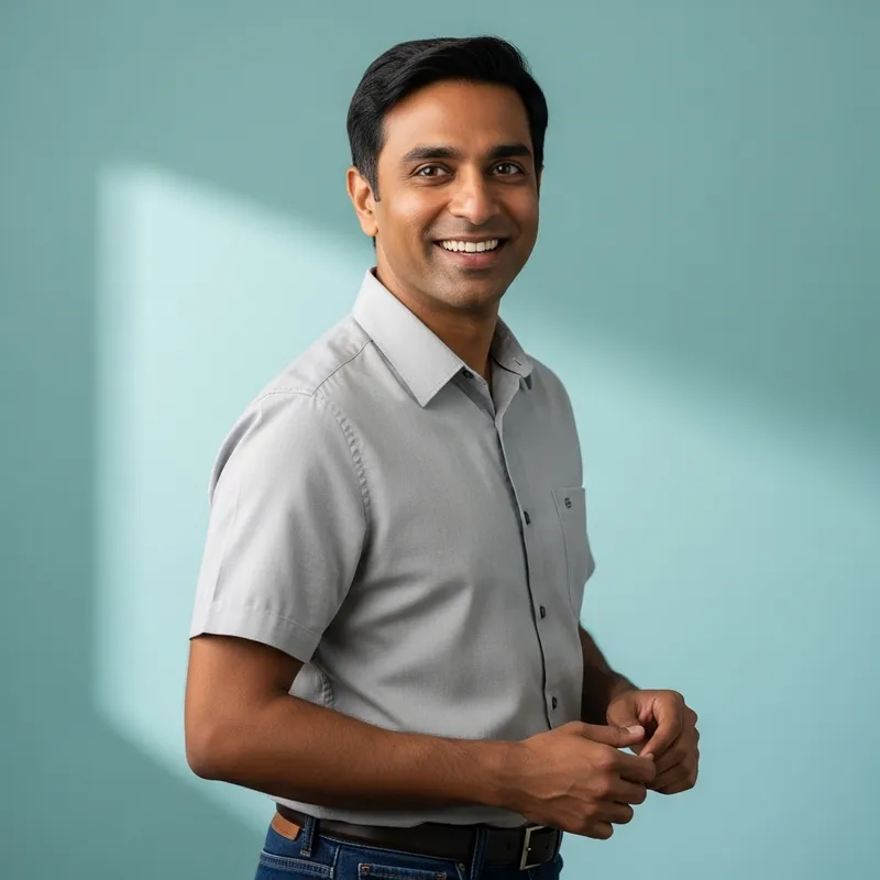 Friendly South Asian Man with Bright Smile