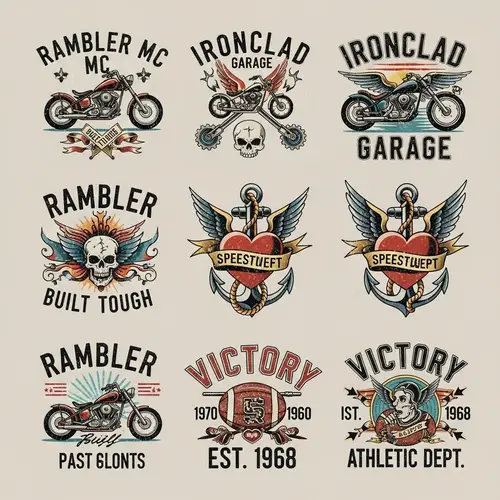 Vintage Men's Clothing Graphic Designs