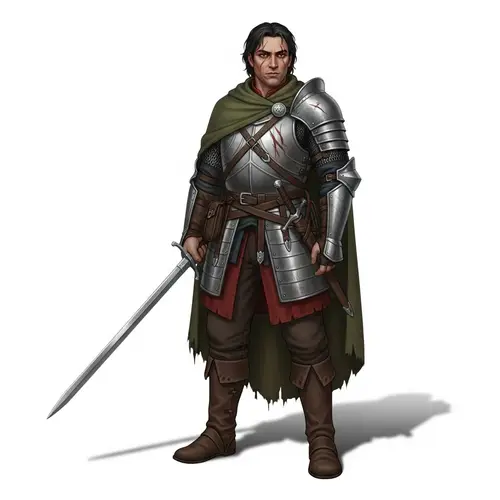 Medieval Ranger | Dark Hair, Brown Eyes & Scars - 38-Year-Old Warrior