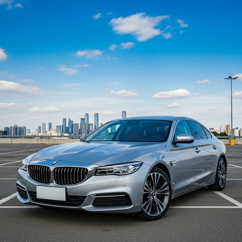 Stunning Modern Car in Vibrant Cityscape