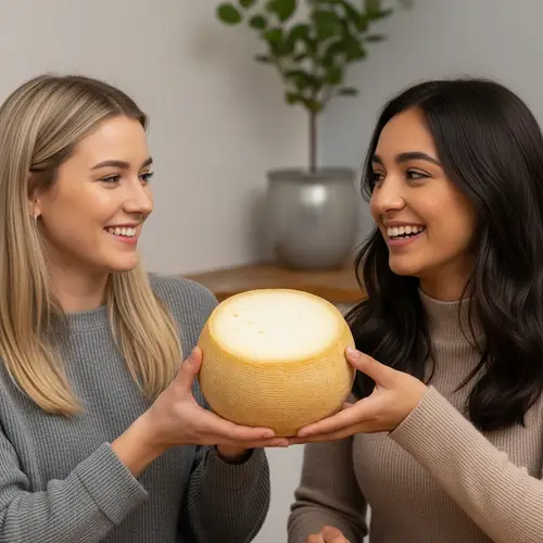 Playful Cheese Moment: Caucasian and Hispanic Girls Sharing Laughter