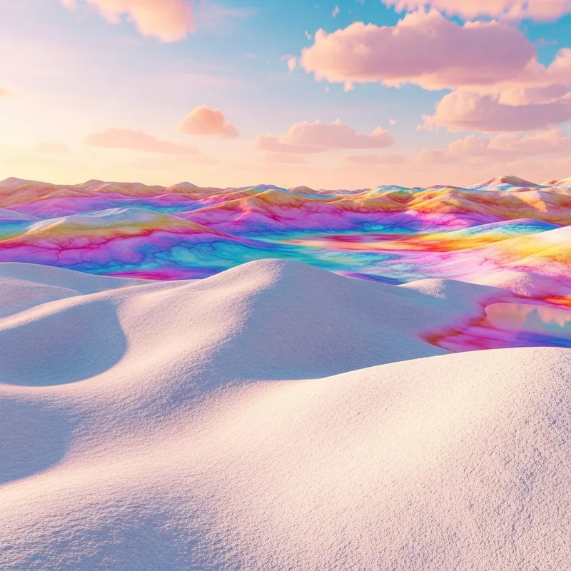 Psychedelic World: Soft White Hills & Ethereal Colors Psychedelic World: Soft White Hills & Ethereal Colors