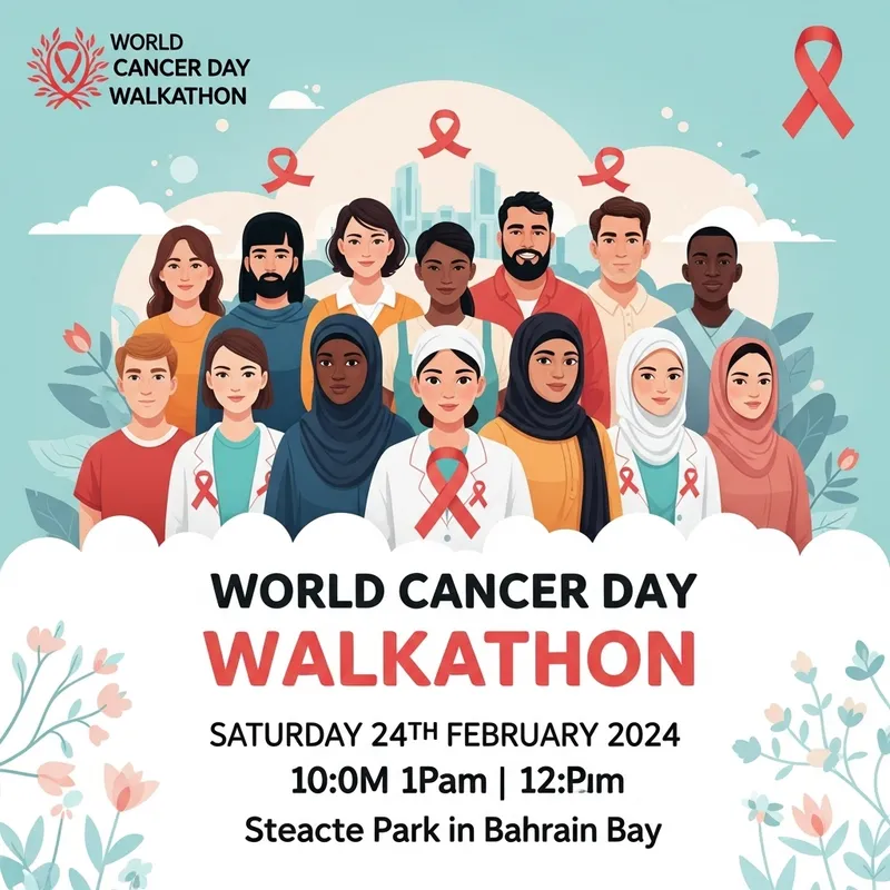 World Cancer Day Walkathon at the Park-Bahrain Bay | 24th Feb 2024