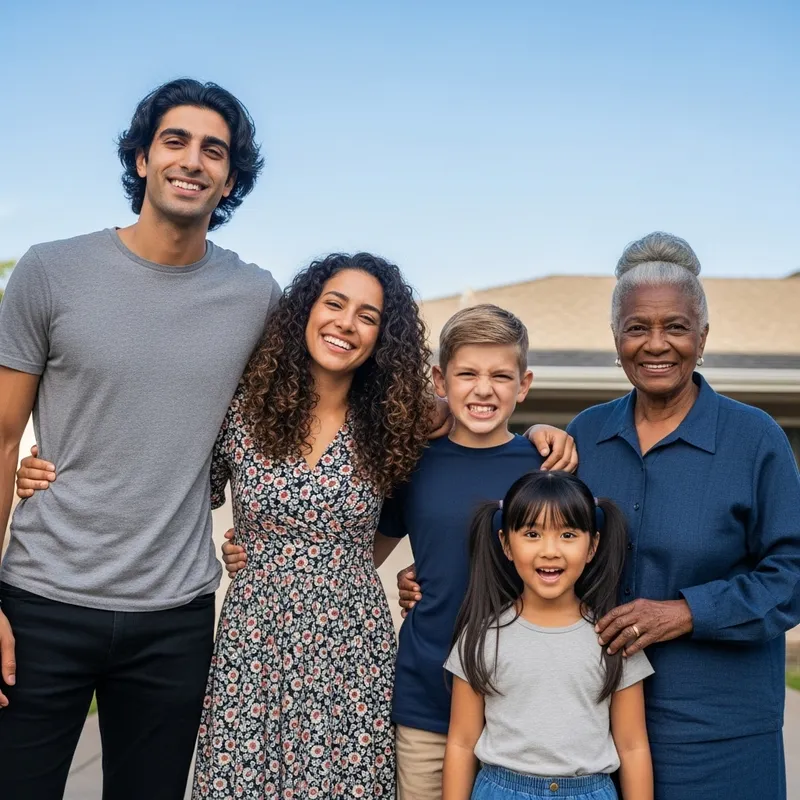 Heartwarming Family Portrait | Multicultural Family Photo