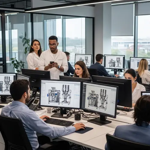 Creative Designers at Work in Spacious Office Environment