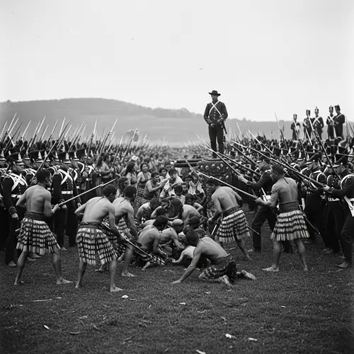 1864 Battle of Orakau: Maori Warriors vs British Soldiers in Gritty War Photography