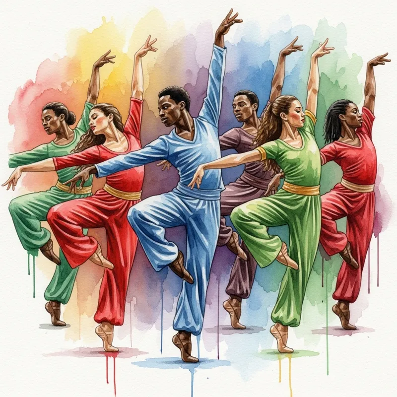 Elegant Watercolor Dance