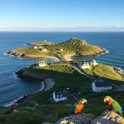 Serene Island Paradise: Coastal Beauty and Wildlife in Harmony