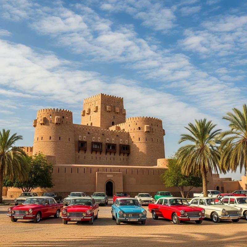 Classic Cars at Bahla Fort in Oman Classic Cars at Bahla Fort in Oman