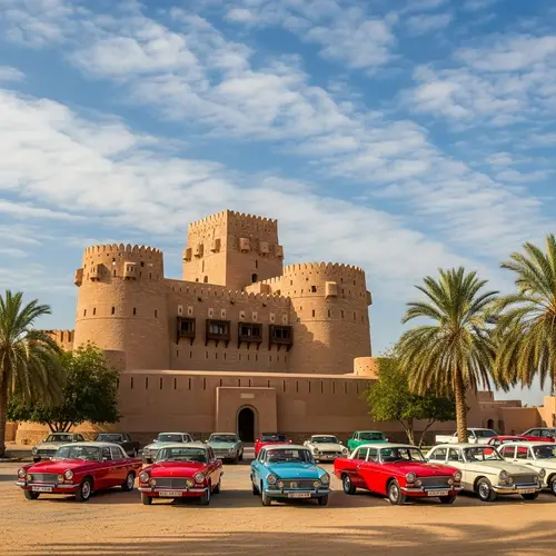 Classic Cars at Bahla Fort in Oman