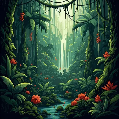 Abstract Jungle: A Colorful Ecosystem Experience