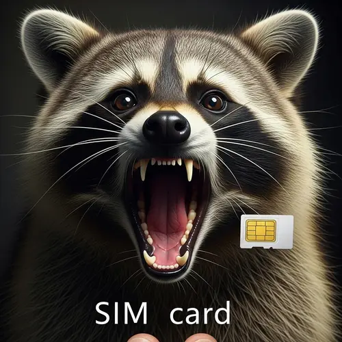 Raccoon Screaming: SIM Card Fun