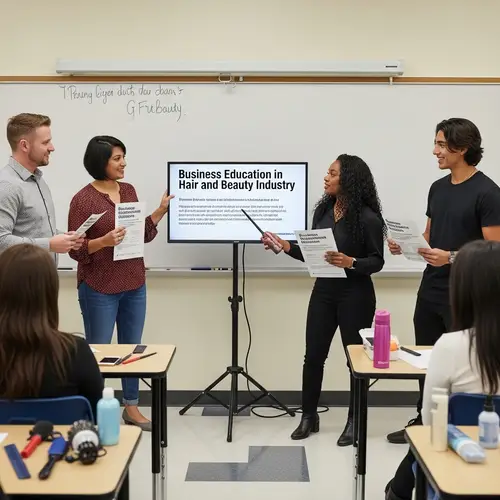 Hair and Beauty Business Education Advocates in Classroom Setting