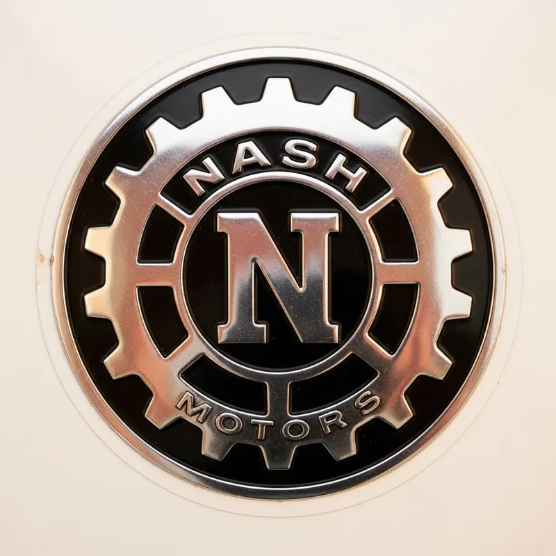 Nash Motor Motorcycle Sticker - Vintage Chrome Logo Design