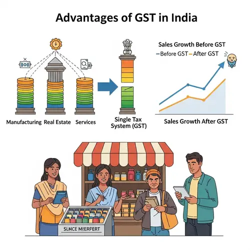 Advantages of Goods and Services Tax System in India