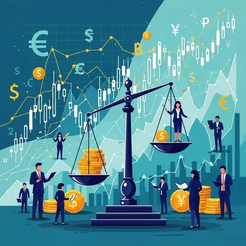 Abstract Financial Markets Art | Stock Trades Representation