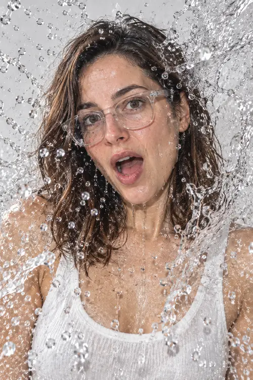 Captivating Water-Drenched Beauty Portrait