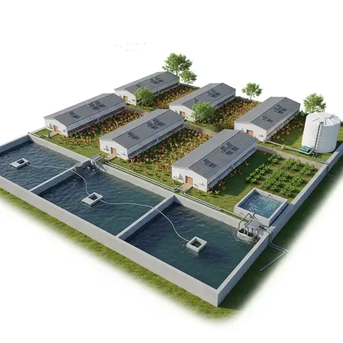 Innovative Sustainable Farm Design with Chicken Houses