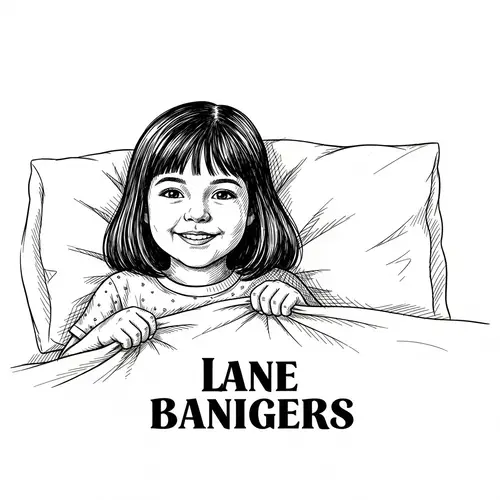 Vintage Black and White Coloring Page of a Girl