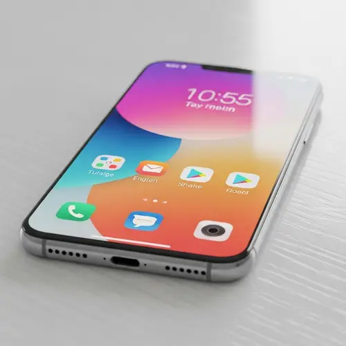 Modern Smartphone with Vibrant Screen and Sleek Design