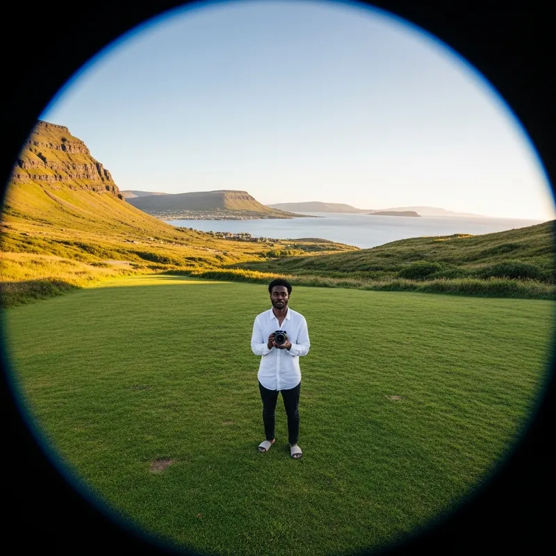 Vast Grassland Enchantment: Candid Pose in Golden Hour Lights