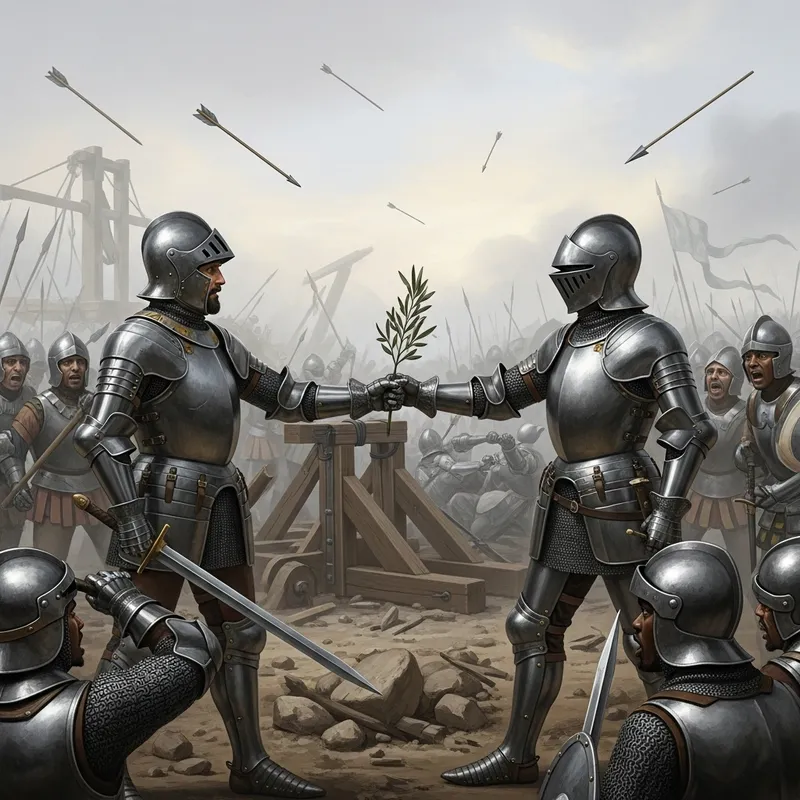 Knights Making Peace Amidst Warfare