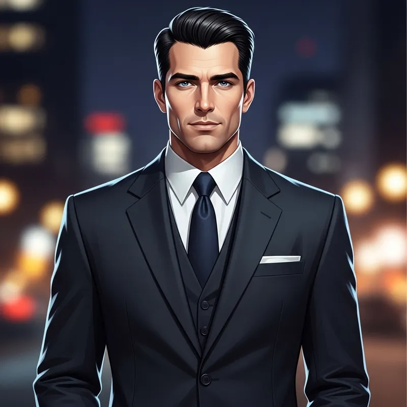 Elegant Male Figure in Urban Landscape | Confident Professional Look