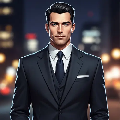 Professional Male Figure | Classic Undercut and Elegant Suit
