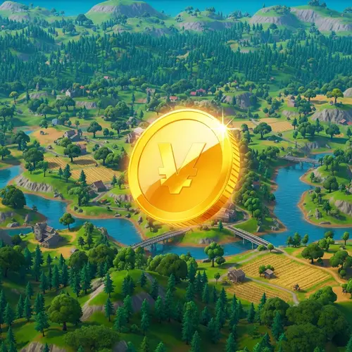 Virtual Landscape in a Popular Video Game | V-Bucks Icon