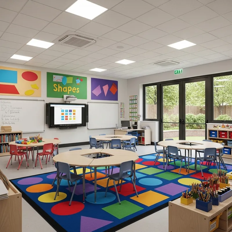 Dynamic Geometric Classroom Design | Shapes Learning Environment