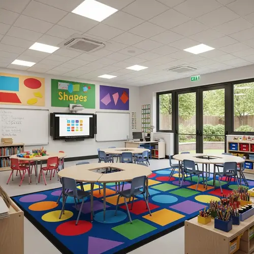 Modern Interactive Classroom for Optimal Learning | Shapes & Colors Theme