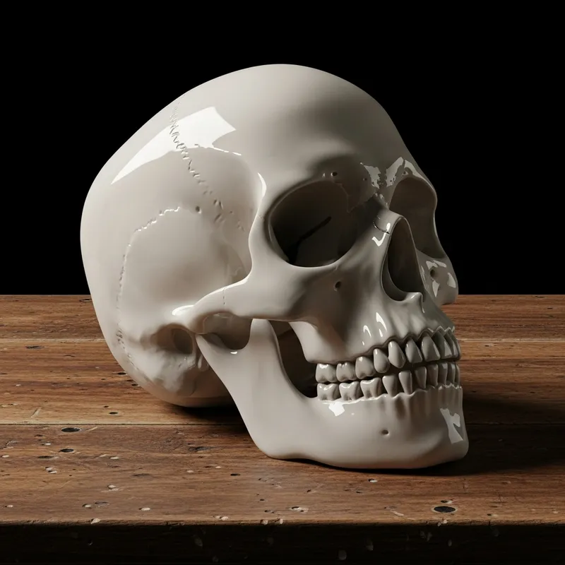 Solitude: A Skull on Aged Desk Solitude: A Skull on Aged Desk