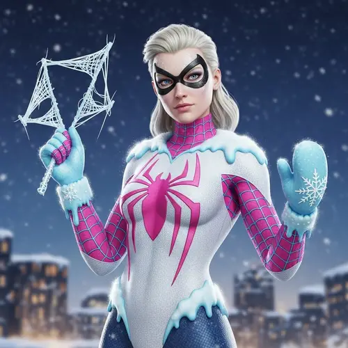 Spider Gwen Snowwoman Fusion: Heroine in Winter Wonderland