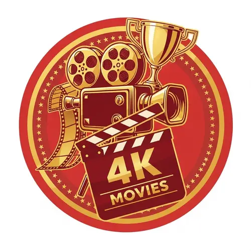 Retro 4K Movies Logo Design | Nostalgic Film Theme