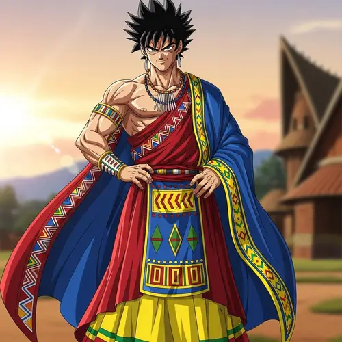 Fictional Halo: Tutsi Attired Muscular Male Character Design