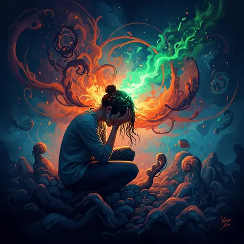 Transformation of Pain into Power: Surrealist Digital Painting