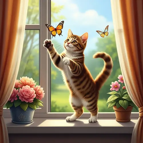 Graceful Domestic Cat: Capturing Warmth and Curiosity | Website Name