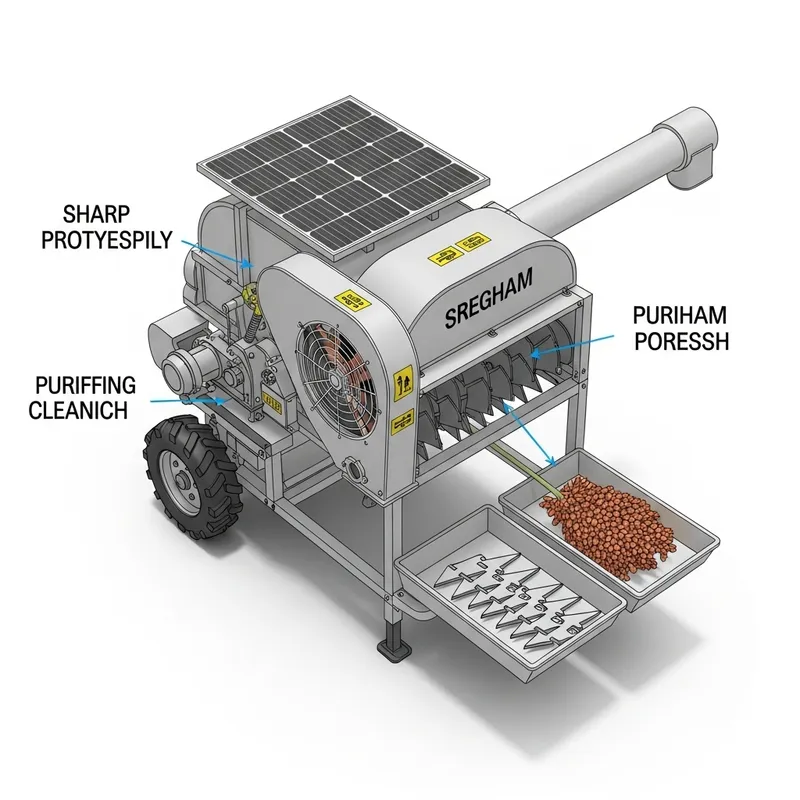 Small Solar-Powered Sorghum Harvester & Thresher Prototype