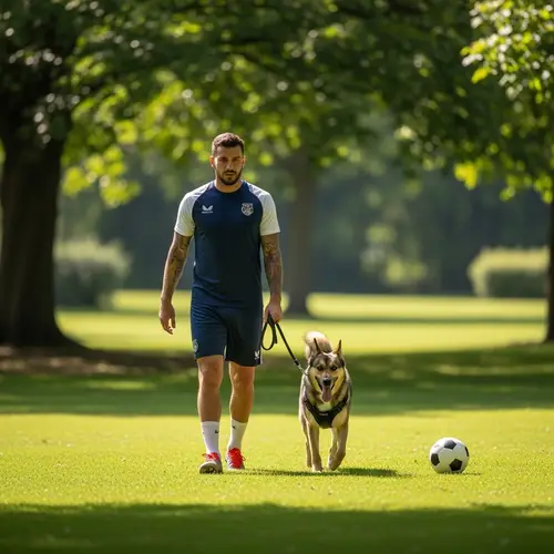Cristiano Ronaldo Walking His Dog - Athlete Outdoors