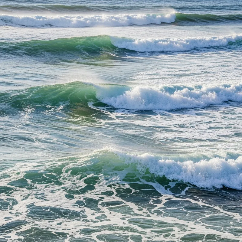 Abstract Ocean Waves Art - Vibrant & Tranquil