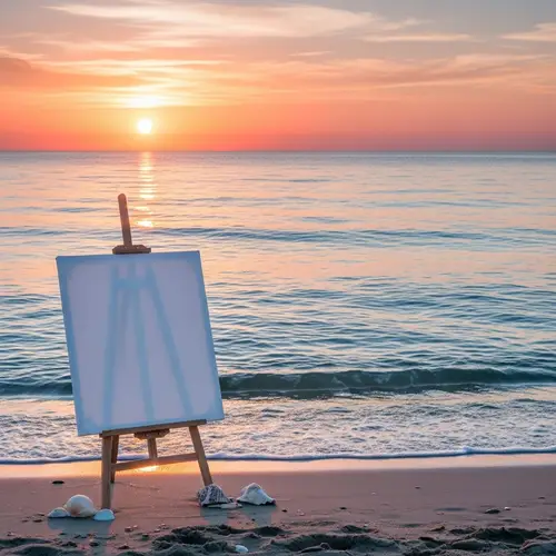 Tranquil Sea Sunset with Canvas | Phone Wallpaper