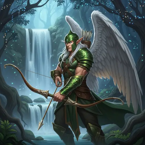 Enchanting Elven Warrior with Intricate Bow | Fantasy Art