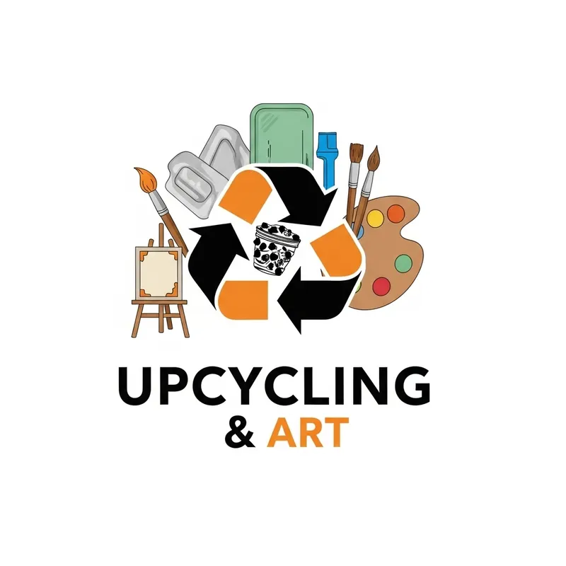 Upcycling & Art Logo: Unique Waste Transformation