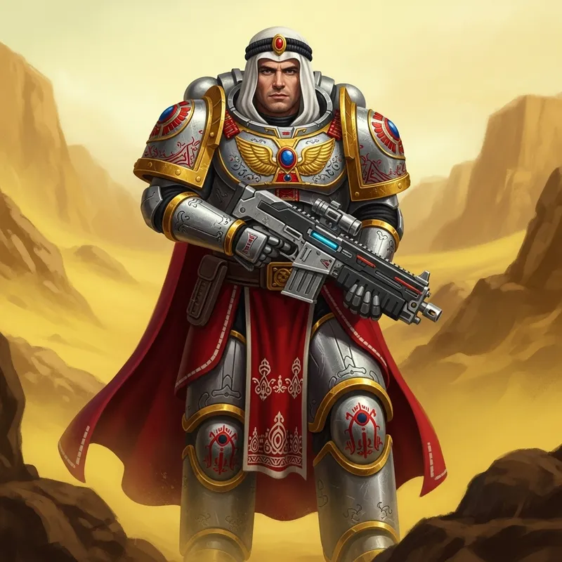 Middle-Eastern Space Marine in Desert